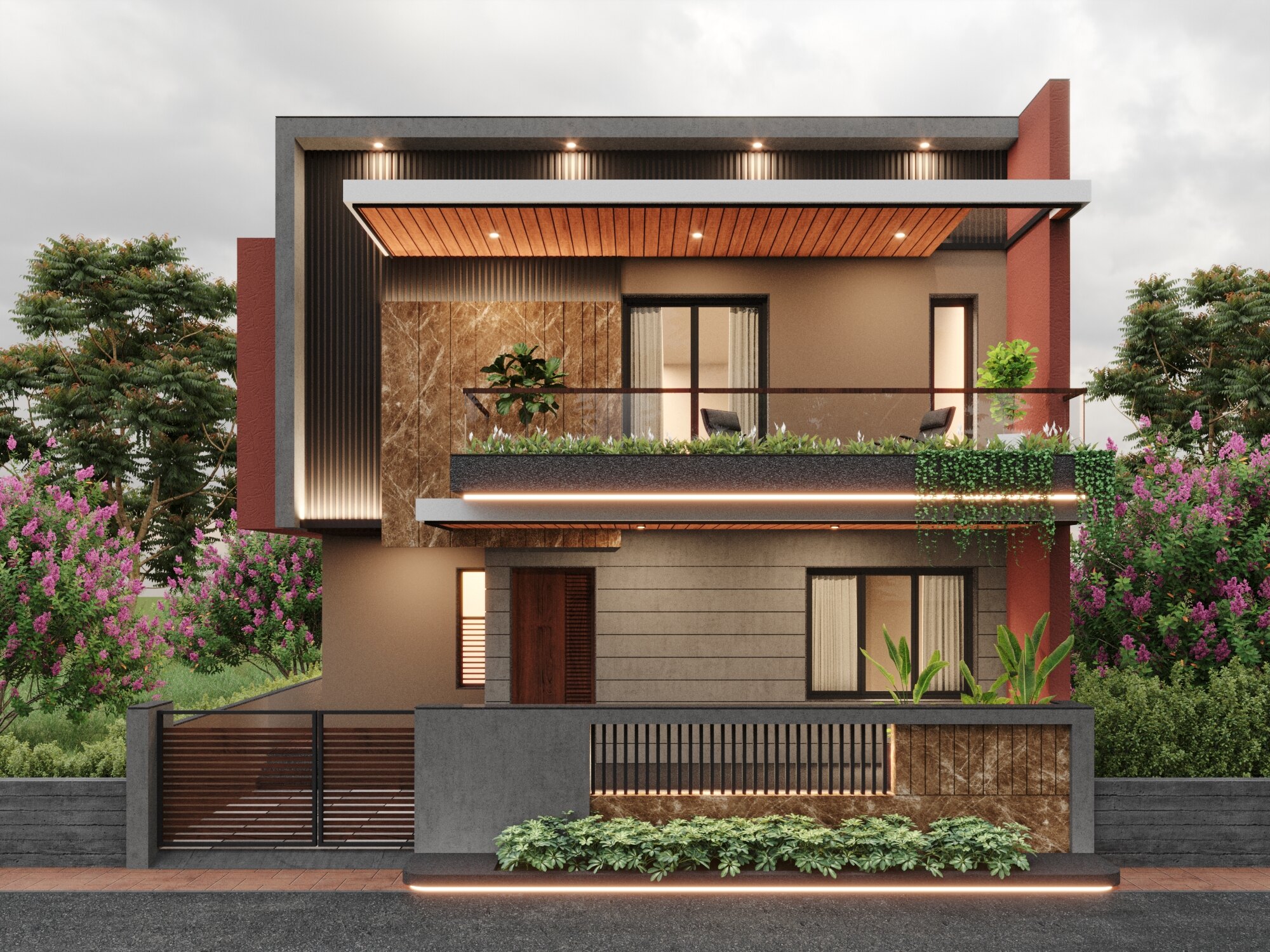 2 Storey Sleek Bunglow's Engineering and Architecture by North Change for Mr. Chetan patel - 4